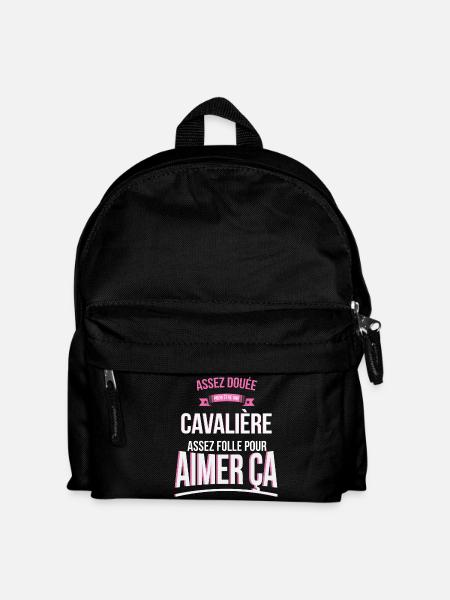 Cavalière douée folle cadeau femme - Sac à dos Enfant - noir