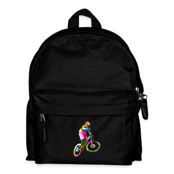 Colorful downhiller - Kids' Backpack - black - Front