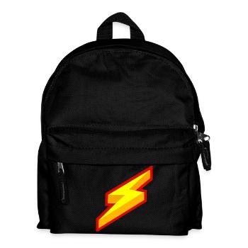 Blitz Comic Symbol - Kinder Rucksack - Schwarz - Vorne
