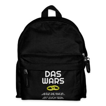 das wars - Kinder Rucksack - Schwarz - Vorne