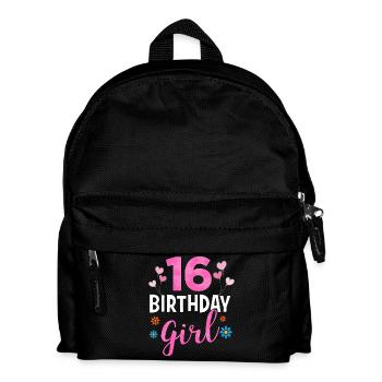Fille d'anniversaire - 16 ans - Sac à dos Enfant - noir - Devant