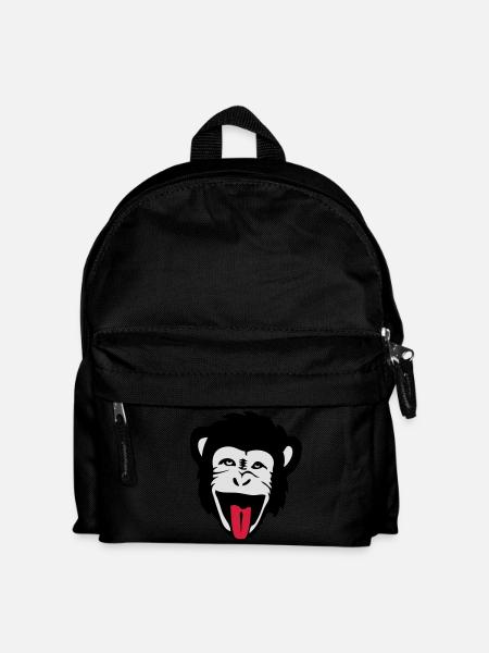 monkey gorilla monkey Header1 - Kids' Backpack - black