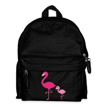 Flamingo mère avec enfant - Sac à dos Enfant - noir - Devant