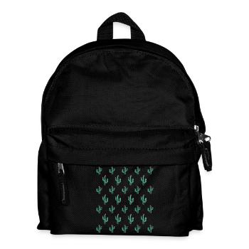 Cactus as a pattern - Kids' Backpack - black - Front