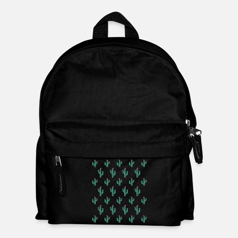Kaktus als Muster - Kinder Rucksack - Schwarz