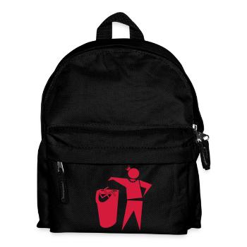 Tunte gegen Rechts - Kinder Rucksack - Schwarz - Vorne