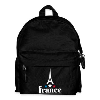 France eiffelturm - Kinder Rucksack - Schwarz - Vorne