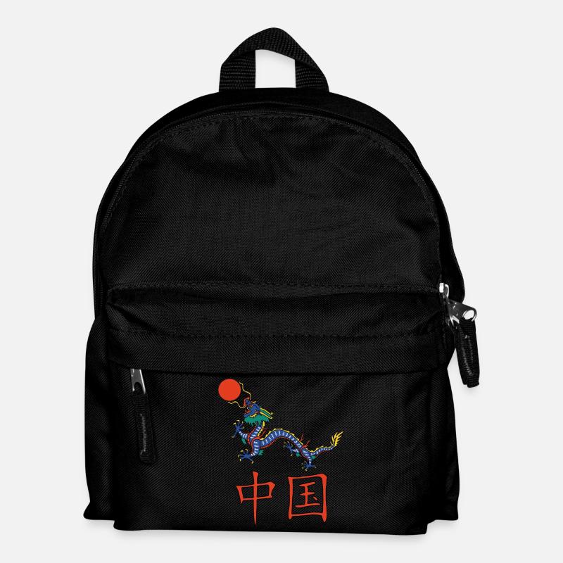 Chinesischer Drache - Kinder Rucksack - Schwarz