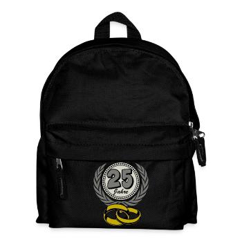 Noces d’argent ,25 ans , Mariage ,Anniversaire de mariage,(25) - Sac à dos Enfant - noir - Devant