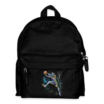 Basketballer - Basketball - BBall - Basket Ball - Kinder Rucksack - Schwarz - Vorne