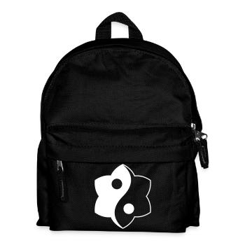 Yin Yang lotus flower lotus flower Buddhists vector - Kids' Backpack - black - Front