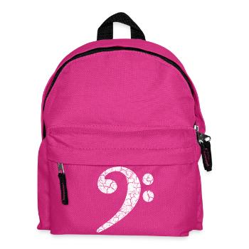 Clé de fa avec un effet grunge cool dans un look usé - Sac à dos Enfant - fuchsia - Devant