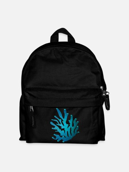 bläuliche Koralle - Kinder Rucksack - Schwarz