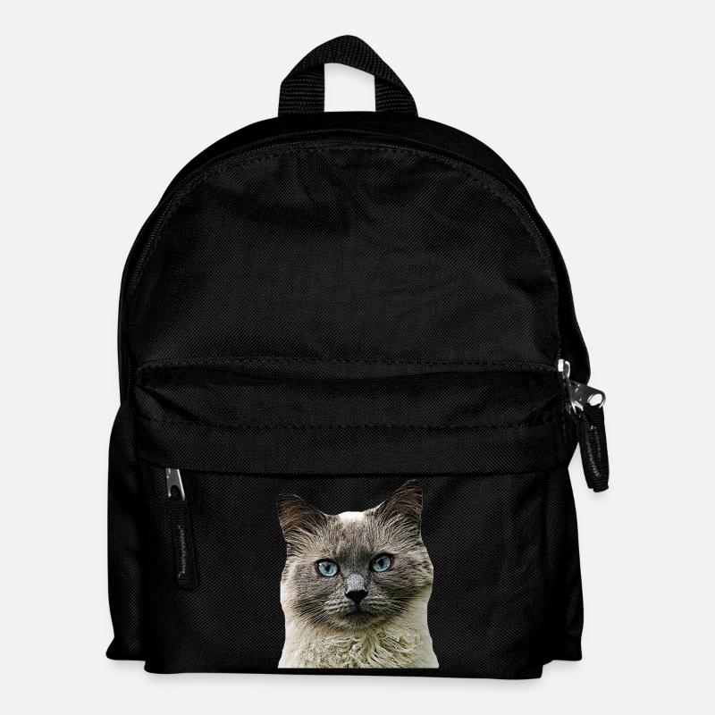 Cat Cats cat Cats Cat Head - Kids' Backpack - black