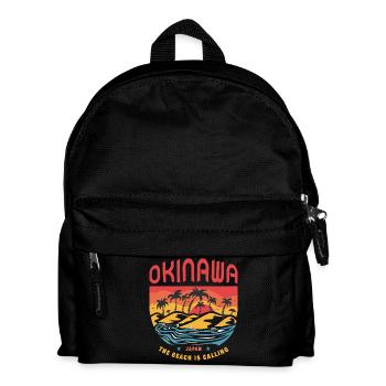 Okinawa japan beach design - Kids' Backpack - black - Front