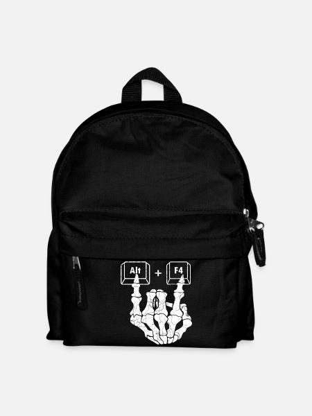 Humorvolle Anatomie Hand Multiple Choice - Kinder Rucksack - Schwarz