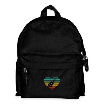 J’adore les guitaristes avec guitare acoustique - Sac à dos Enfant - noir - Devant