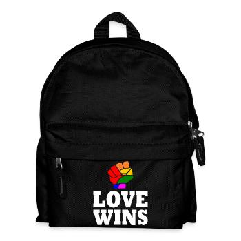 Love wins - Kids' Backpack - black - Front