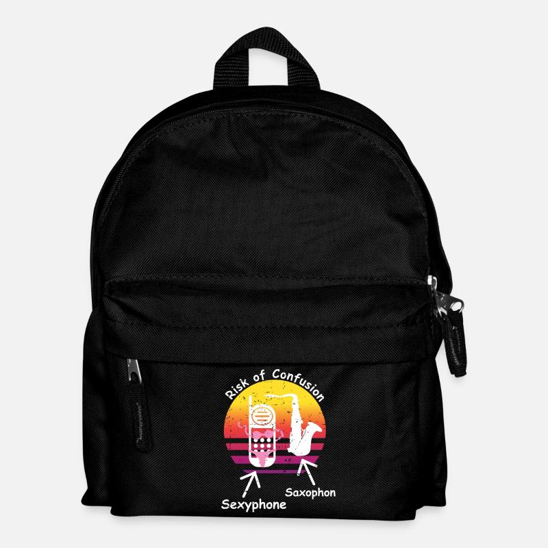 Saxophon und Sexyphone - Kinder Rucksack - Schwarz
