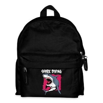 Hai-Tauchen | Hai-Tauchen - Kinder Rucksack - Schwarz - Vorne