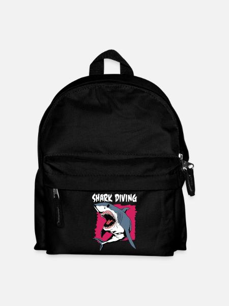 Hai-Tauchen | Hai-Tauchen - Kinder Rucksack - Schwarz