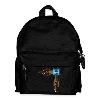 Computer chip - Creative illustration - Kids' Backpack - black - Front