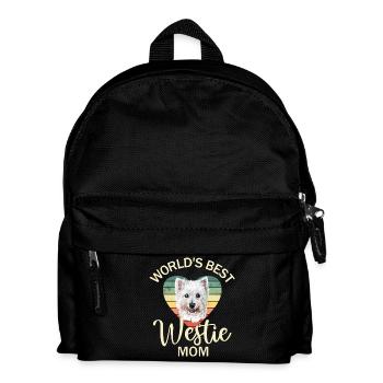 West Highland White Terrier - Kinder Rucksack - Schwarz - Vorne