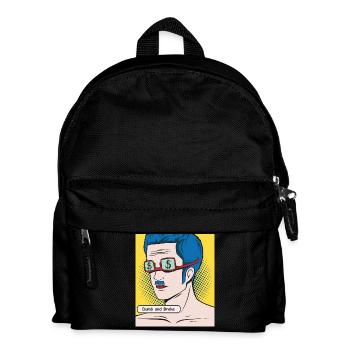 Portrait de Popart Stupide et Fauché - Sac à dos Enfant - noir - Devant