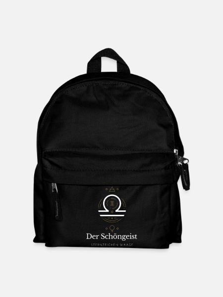 Der Schöngeist - Sternzeichen Waage - Kinder Rucksack - Schwarz