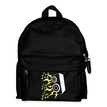 Speaker and music - Kids' Backpack - black - Front