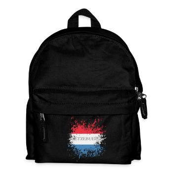 Flag of Luxembourg grunge, Luxembourg pride - Kids' Backpack - black - Front
