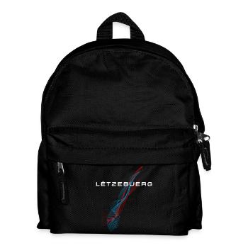 Flagge von Luxemburg, Luxemburger Stolz - Kinder Rucksack - Schwarz - Vorne