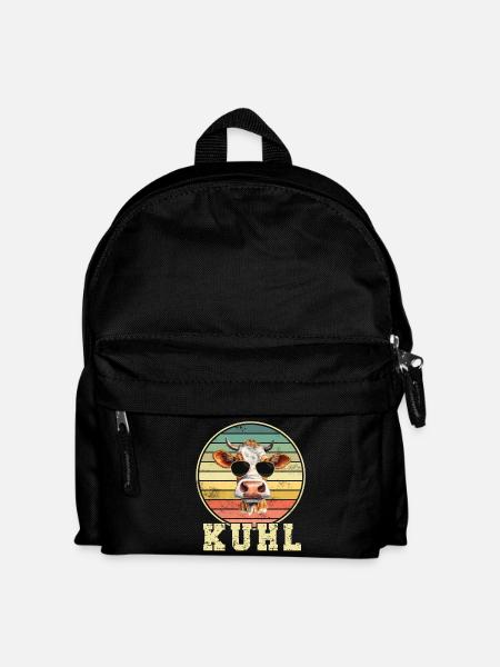 Kuh Kühe - Kinder Rucksack - Schwarz