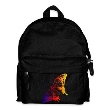 Radiant Symphony: An Astonishing Sketch of a Butterfly - Kids' Backpack - black - Front