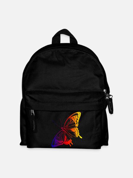 Radiant Symphony: An Astonishing Sketch of a Butterfly - Kids' Backpack - black