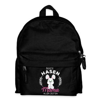 Beste Hasen Mama Süßes Kaninchen Häschen Spruch - Kinder Rucksack - Schwarz - Vorne
