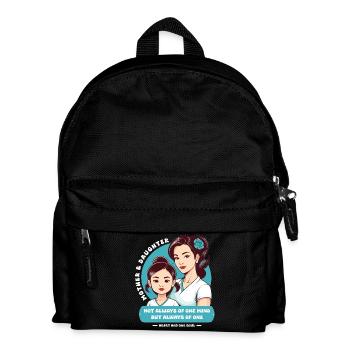 Mutter und Tochter - Kinder Rucksack - Schwarz - Vorne