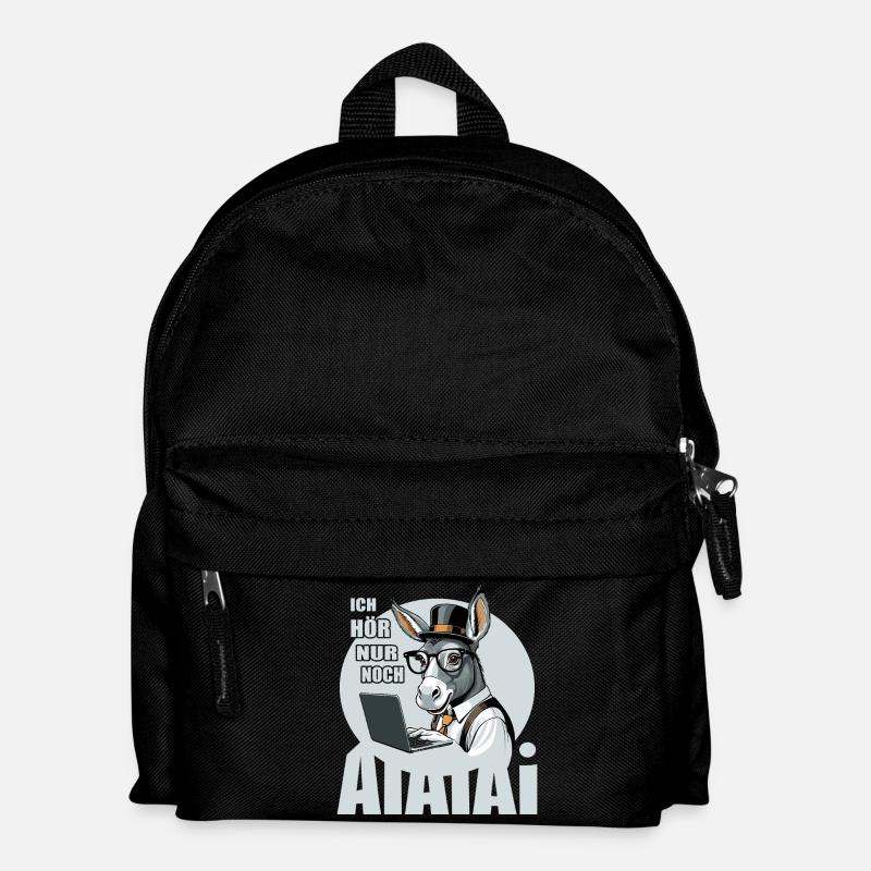 Ich hör nur noch AI AI AI - Kinder Rucksack - Schwarz