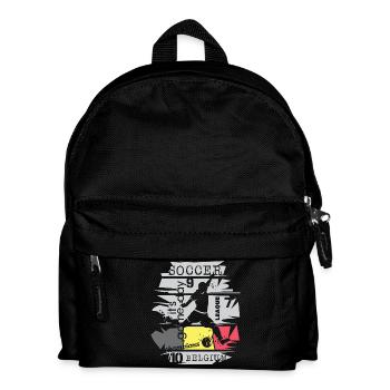 Soccer Belgium Goal Shot Player Illustration - Kids' Backpack - black - Front