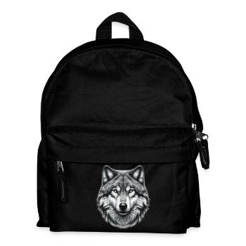 Wolf - Kinder Rucksack - Schwarz - Vorne