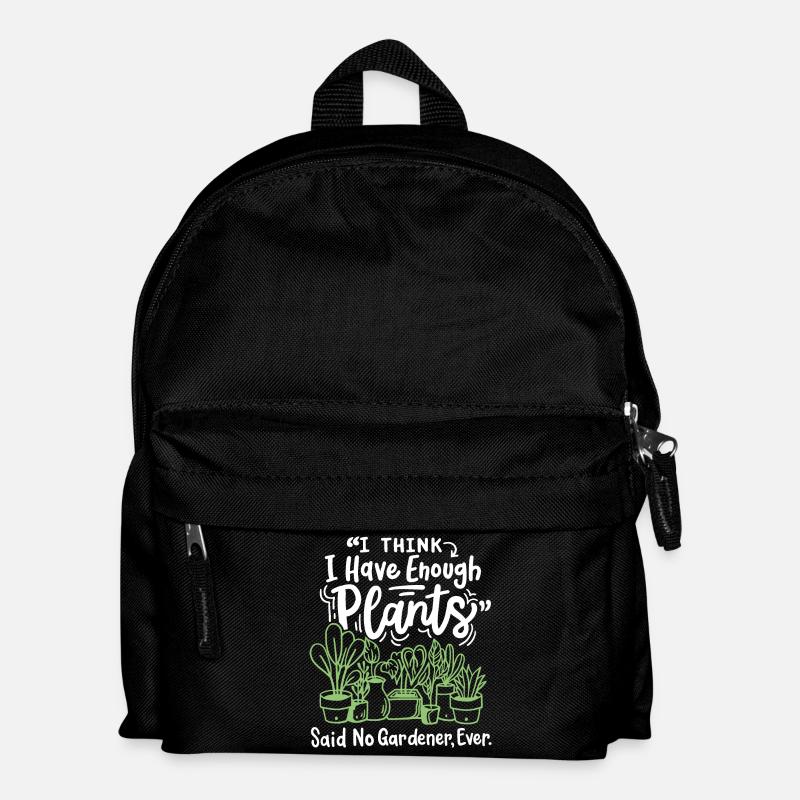 Gartenarbeit Pflanzen Gärtner - Kinder Rucksack - Schwarz