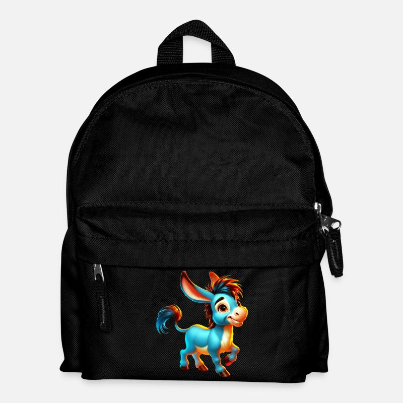 Esel-Maultier - Kinder Rucksack - Schwarz