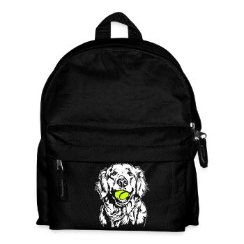Golden Retriever Ball Junkie Dogs Wilsigns - Kids' Backpack - black - Front