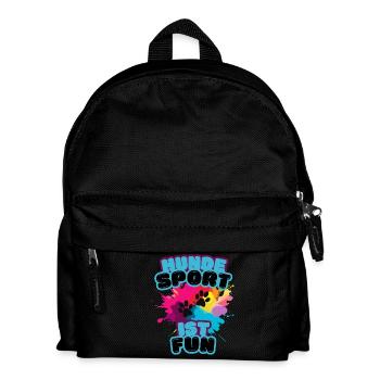 Hundesport ist fun rainbow blue - Kinder Rucksack - Schwarz - Vorne
