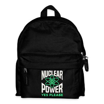 Kernkraft Ja Bitte - Für Saubere Energie - Kinder Rucksack - Schwarz - Vorne