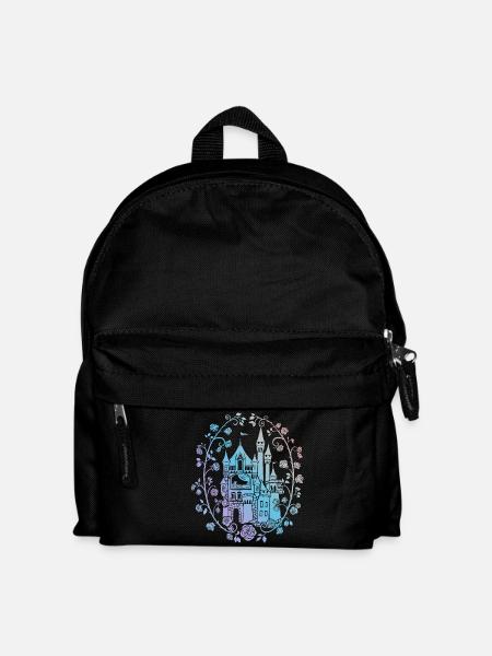 Märchenschloss Rosenranken - Kinder Rucksack - Schwarz