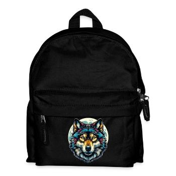 Wolf - Kinder Rucksack - Schwarz - Vorne
