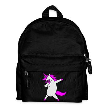 dabbing unicorn cool - Kinder Rucksack - Schwarz - Vorne