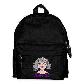 Silverfox Graue Haare Nostalgie - Kinder Rucksack - Schwarz - Vorne