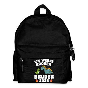 Ich Werde Großer Bruder 2025 - Kinder Rucksack - Schwarz - Vorne
